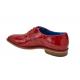 Belvedere "Mare" Ant. Red Genuine Ostrich and Eel Dress Shoes 2P7.