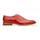 Belvedere "Mare" Ant. Red Genuine Ostrich and Eel Dress Shoes 2P7.