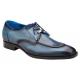 Belvedere "Primo" Ant. Blue Genuine American Alligator and Pebble Grain Calf Dress Shoes R83.