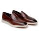 Belvedere "Maurizio" Cognac Genuine Nappa Leather Hybrid Penny Loafer.