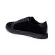 Belvedere "PRINCE" Black Genuine Rich Velvet and Matte Leather Polished Formal Sneaker.