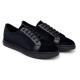 Belvedere "PRINCE" Black Genuine Rich Velvet and Matte Leather Polished Formal Sneaker.