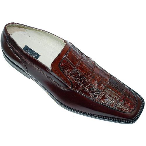 Steve Harvey Collection Sven Cognac Genuine Crocodile Shoes - $17.53 ...