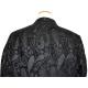 Pronti Black Paisley Design Velour Blazer B9010