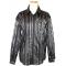 Pronti Black/Grey Embroidered Striped Rayon Blend Shirt S5737-1