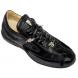 Fennix Italy 3050 Black Genuine Alligator/Pony Hair Casual Sneakers
