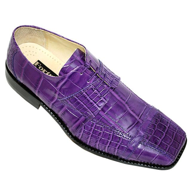 Liberty Purple Alligator Print Shoes #517 - $ :: Upscale Menswear -  