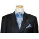 Giorgio Cosani Navy Blue/Royal Blue Pinstripes Super 140'S Wool Suit 893