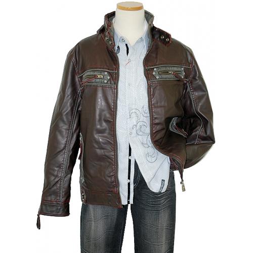 Blac Diamond Burgandy Lambskin Leather Bomber Length Jacket