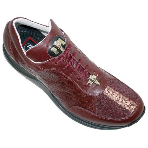 Mauri 8741 Highway Burgundy Genuine Stingray And Mauri Embossed Nappa ...