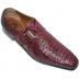 Mauri 1172 Ruby Red Genuine All-Over Hornback Crocodile Shoes