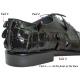 Romano "Nilo" Black Genuine Hornback Crocodile Quad Tail/Lizard Shoes