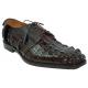 Romano "Nilo" Brown Genuine Hornback Crocodile Quad Tail/Lizard Shoes