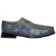 Belvedere "Bruno" Grey Genuine Hornback Crocodile/Eel Shoes
