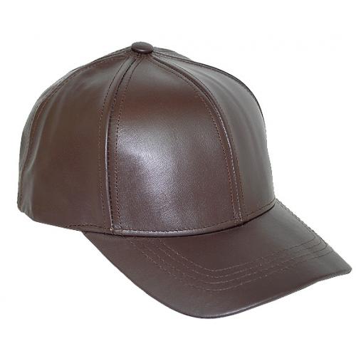 Classico Italiano Brown 100% Genuine Leather Baseball Hat