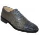 Belvedere "Onesto" Grey Genuine Crocodile/Ostrich Shoes