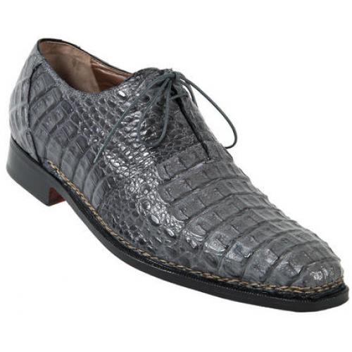 Mauri 1186 Grey Genuine All-Over Hornback Crocodile Hand Made Shoes