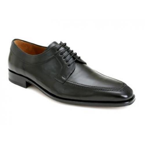 Mezlan "Hundley II" Black Classic Apron Toe Genuine Calfskin Shoes 12801