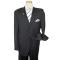 Creme De Silk Black With White Stitching & Shoulder Straps 100% Wool Suit