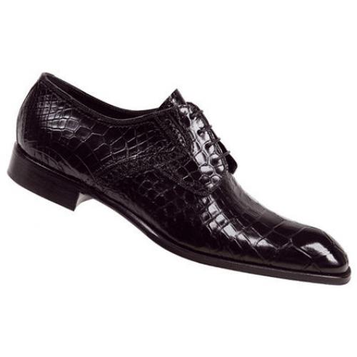 Mauri "Leadership" 0219 Black Genuine All-Over Alligator Shoes