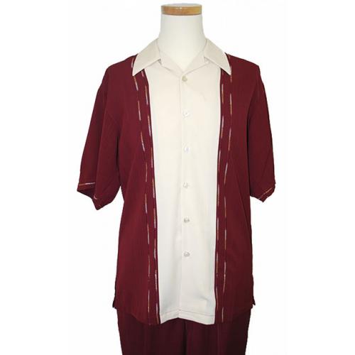 Inserch 59456 Burgundy 100% Micro Polyester 2pc Outfit