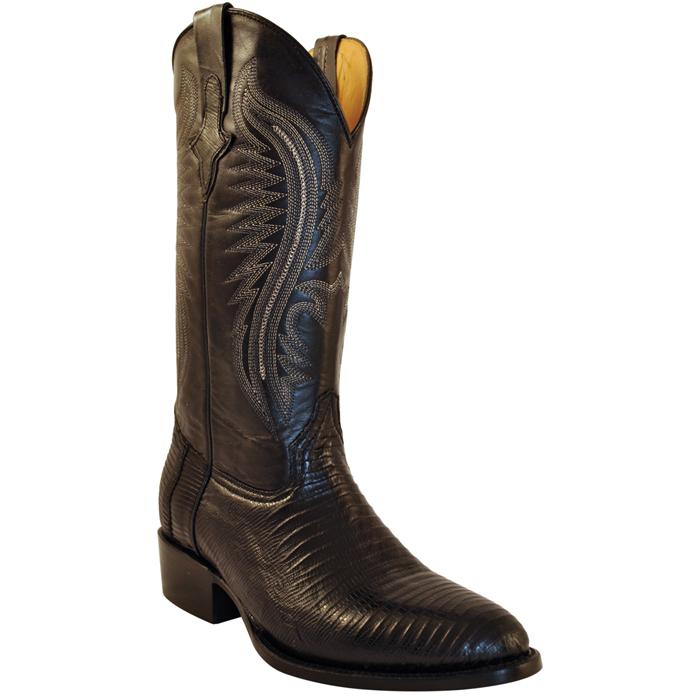 Ferrini 11111-04 Black Genuine Teju Lizard Boots | Upscale Menswear