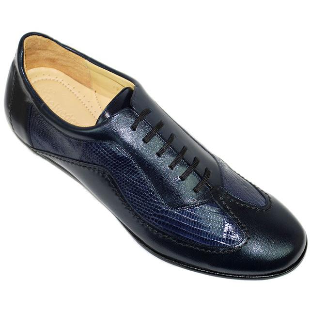 Belvedere Vedo Navy Genuine Lizard And Calfskin Shoes - $99.00 ...