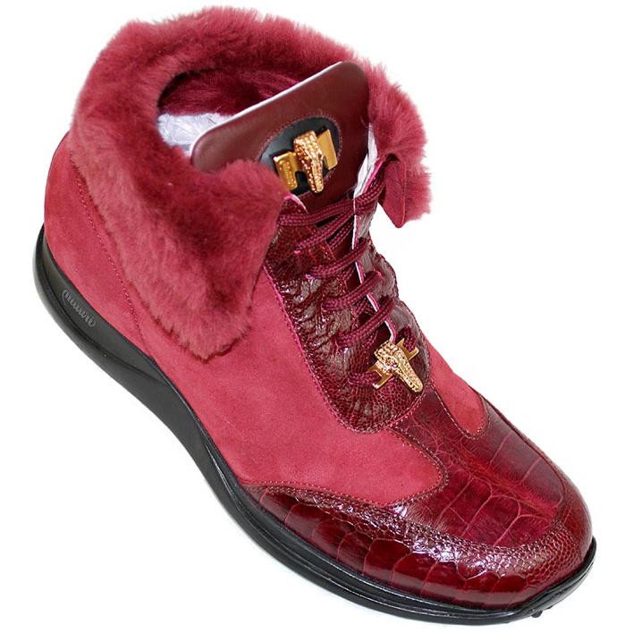 croc boots with fur
