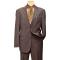 Jeffrey Banks Chocolate Brown With Taupe Pinstripes Suit 2109/722456/74