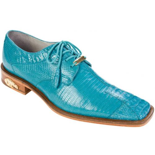 Belvedere "Silvio 1705" Turquoise Genuine Crocodile / Lizard Shoes