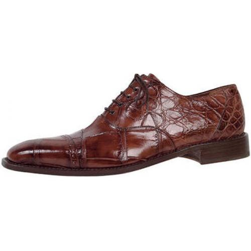 Mauri "Bespoke" 4098 Sport Rust Hand-Painted All-Over Genuine Alligator Shoes
