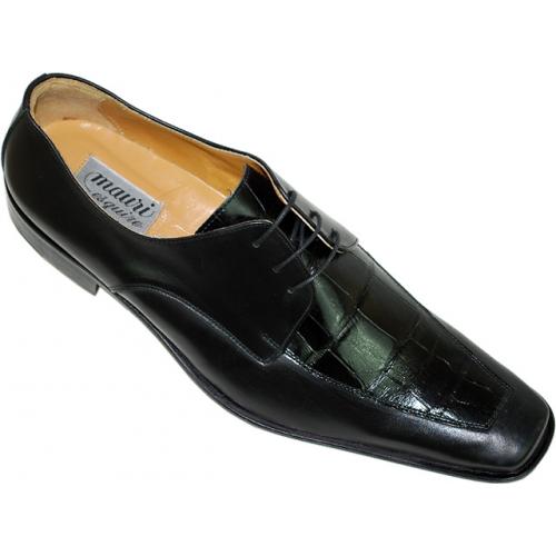 Mauri 0216 Black Genuine Alligator Shoes