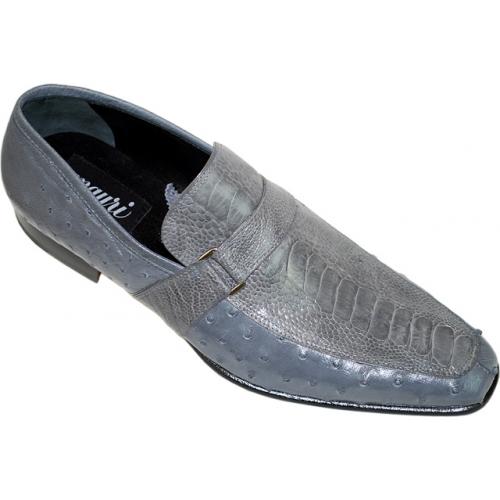 Mauri  1155/4 Grey Ostrich/Ostrich Leg Shoes