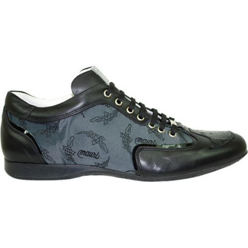 Mauri 8614 Black Genuine Alligator With Mauri Fabric Sneakers - $499.90 ...