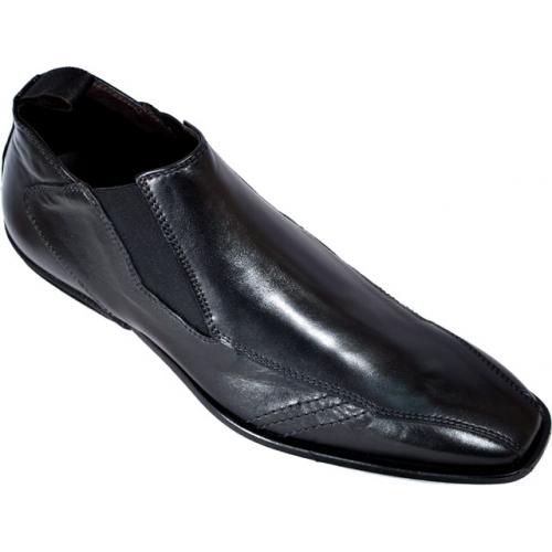 Bacco Bucci "Brookbank" Black Genuine Soft & Supple Italian Nappa Calfskin Shoes