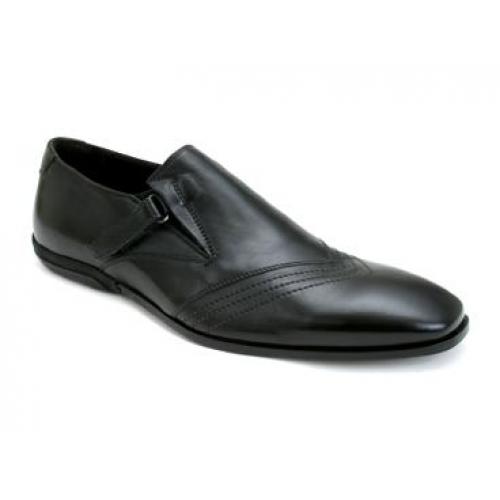 Bacco Bucci "Orpik" Black Genuine Soft & Supple Italian Nappa Calfskin Shoes
