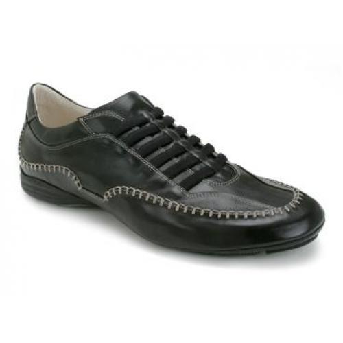 Bacco Bucci "Conklin" Black Genuine Leather Sport Shoes