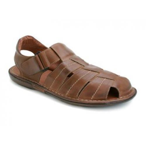 Bacco Bucci "CJ" Tan Genuine Soft Italian Calfskin Sandals