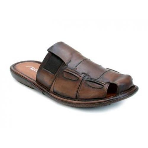 Bacco Bucci "Geeza" Brown Genuine Soft Italian Calfskin Sandals