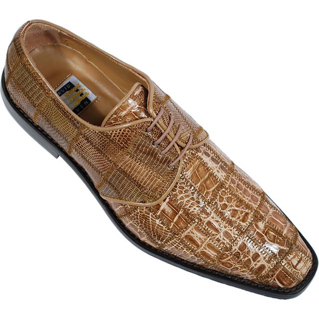 David Eden Dawson Taupe Genuine Crocodile / Lizard Patchwork Shoes ...