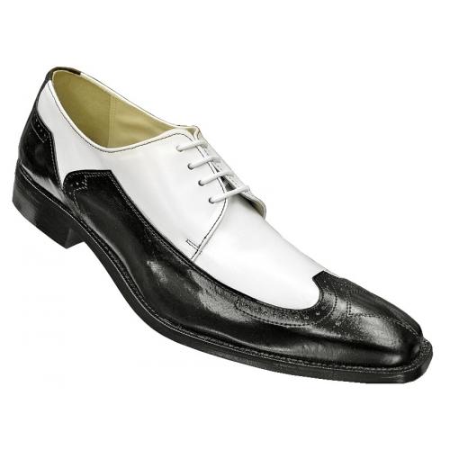 Liberty Black / White Genuine Calf-Skin Shoes 750 (Black Stitching)