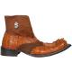 Pecos Bill Cortez Brandy Genuine Hornback Crocodile Tail / Pony Hair Boots