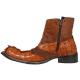 Pecos Bill Cortez Brandy Genuine Hornback Crocodile Tail / Pony Hair Boots