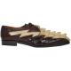 Romano "Paola" Beige / Brown All-Over Genuine Hornback Crocodile Tail Shoes