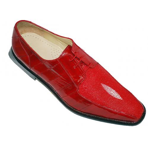 Belvedere "Ottone" Red Genuine Stingray/Eel Shoes