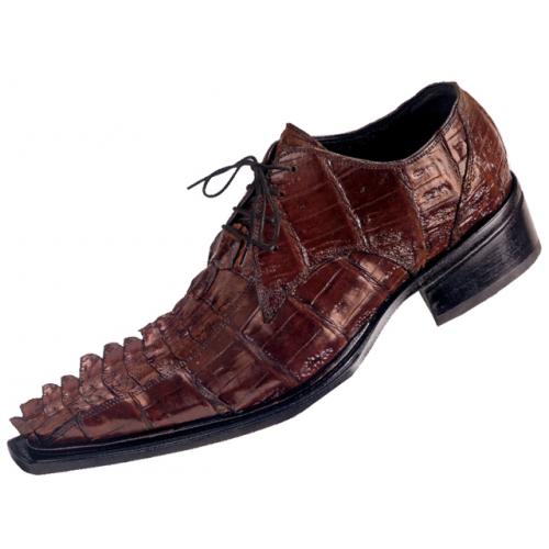 Mauri "Free Thinking" 42635 Burgundy Genuine Hornback Crocodile / Genuine Crocodile Shoes
