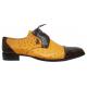 Mauri Sport Rust / Buttercup Genuine Alligator / Ostrich Shoes M594