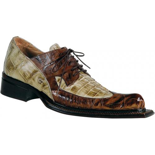Mauri  "Soul" 44157/1 Tabac / Bone Hornback Genuine Crocodile Shoes