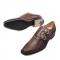 Mezlan "Kindle" Brown Genuine Ostrich / Deer Skin  Loafer Shoes
