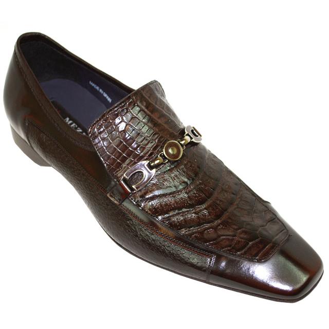 Mezlan Lloyd Brown Alligator/Deer Skin/Cordovan Leather Shoes With Bracelet On Front - :: Upscale Menswear - UpscaleMenswear.com